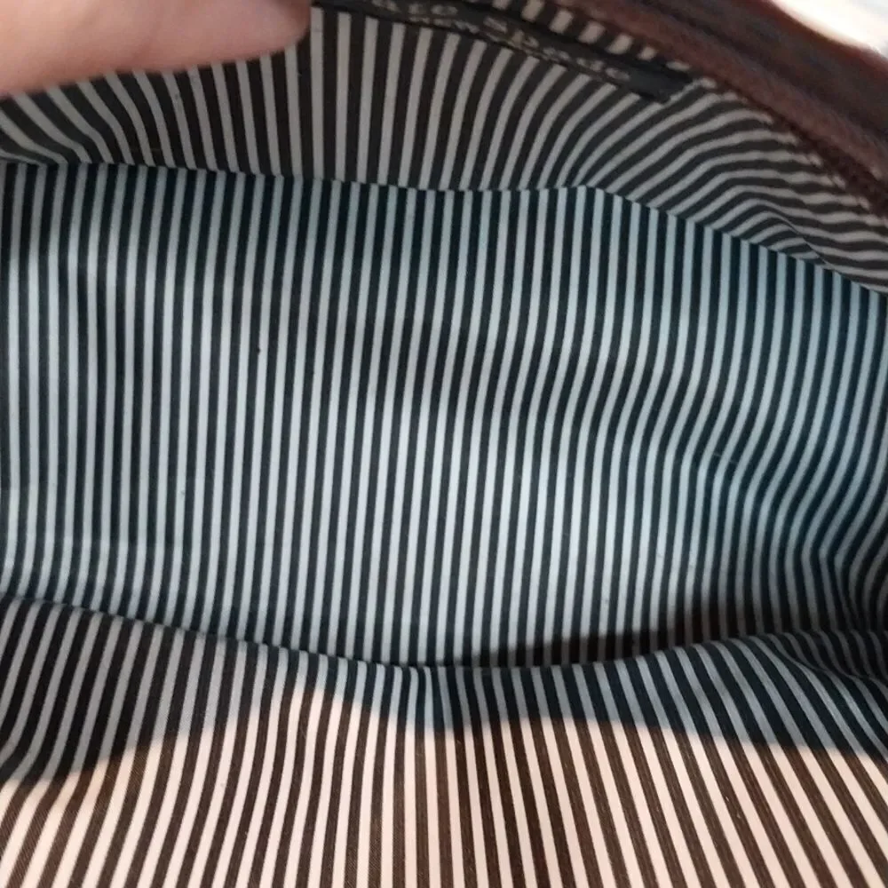 Kate Spade Brown and White Polka Dot Pouch..
